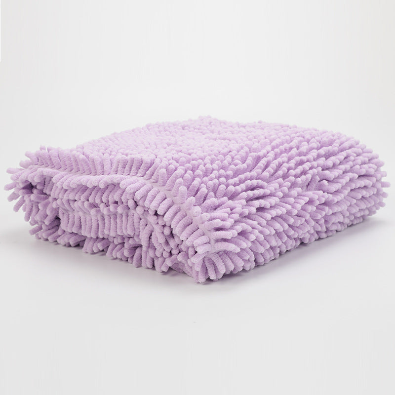 Pet Products Wholesale Dog Absorbent Towel Chenille Pet Absorbent Towel Dog Cleaning Supplies