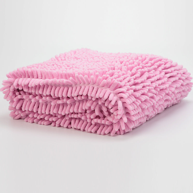 Pet Products Wholesale Dog Absorbent Towel Chenille Pet Absorbent Towel Dog Cleaning Supplies