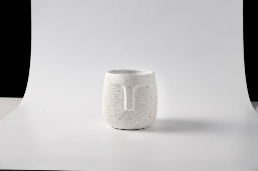 Nordic Style Ceramic Decorative Flower Pot Creative Art Human Face Succulent Cactus Planter Pot With Hole Gardening Accessories