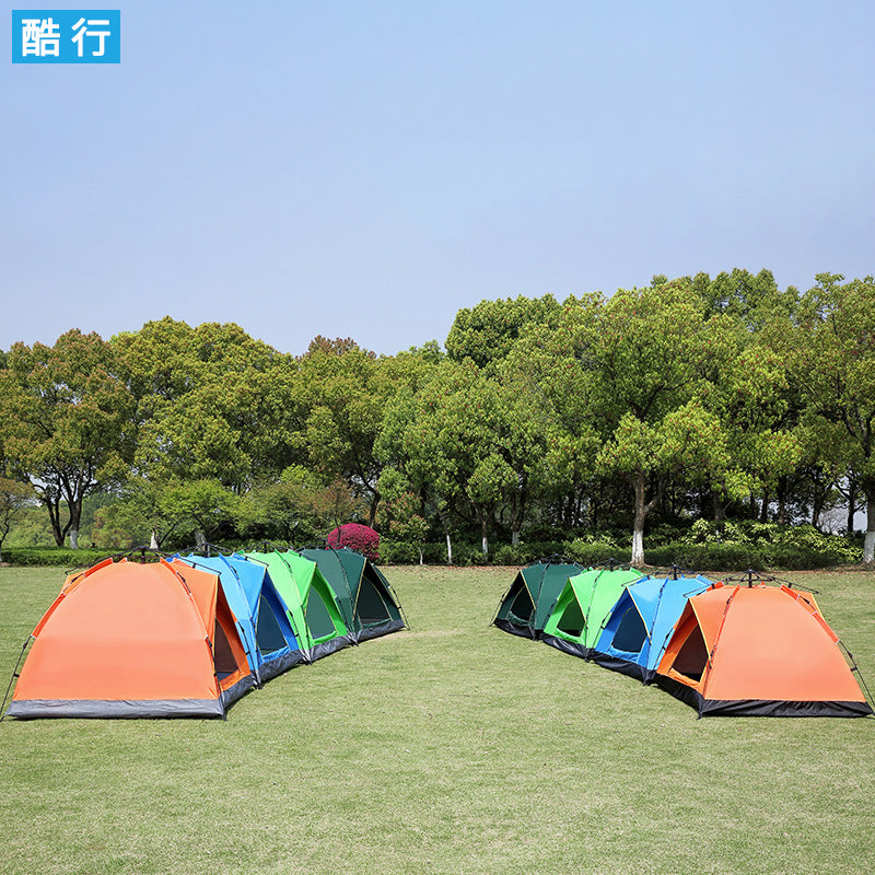 Cool line outdoor camping tent 2-3-4 person automatic tent spring type quick opening sunscreen camping tent