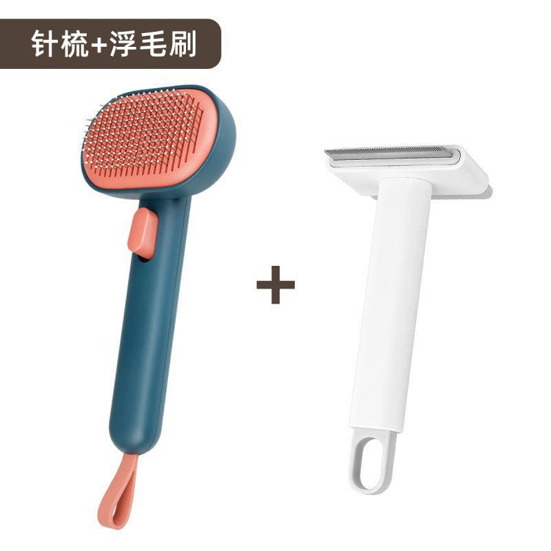 Pet cat and dog hair comb deep remove floating hair dog brush cat brush long hair brush cat hair cleaner