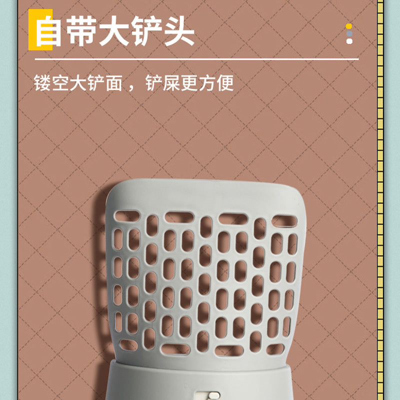 Cross-border cat supplies cat litter scooper trash can portable integrated cat litter scooper cat litter scooper