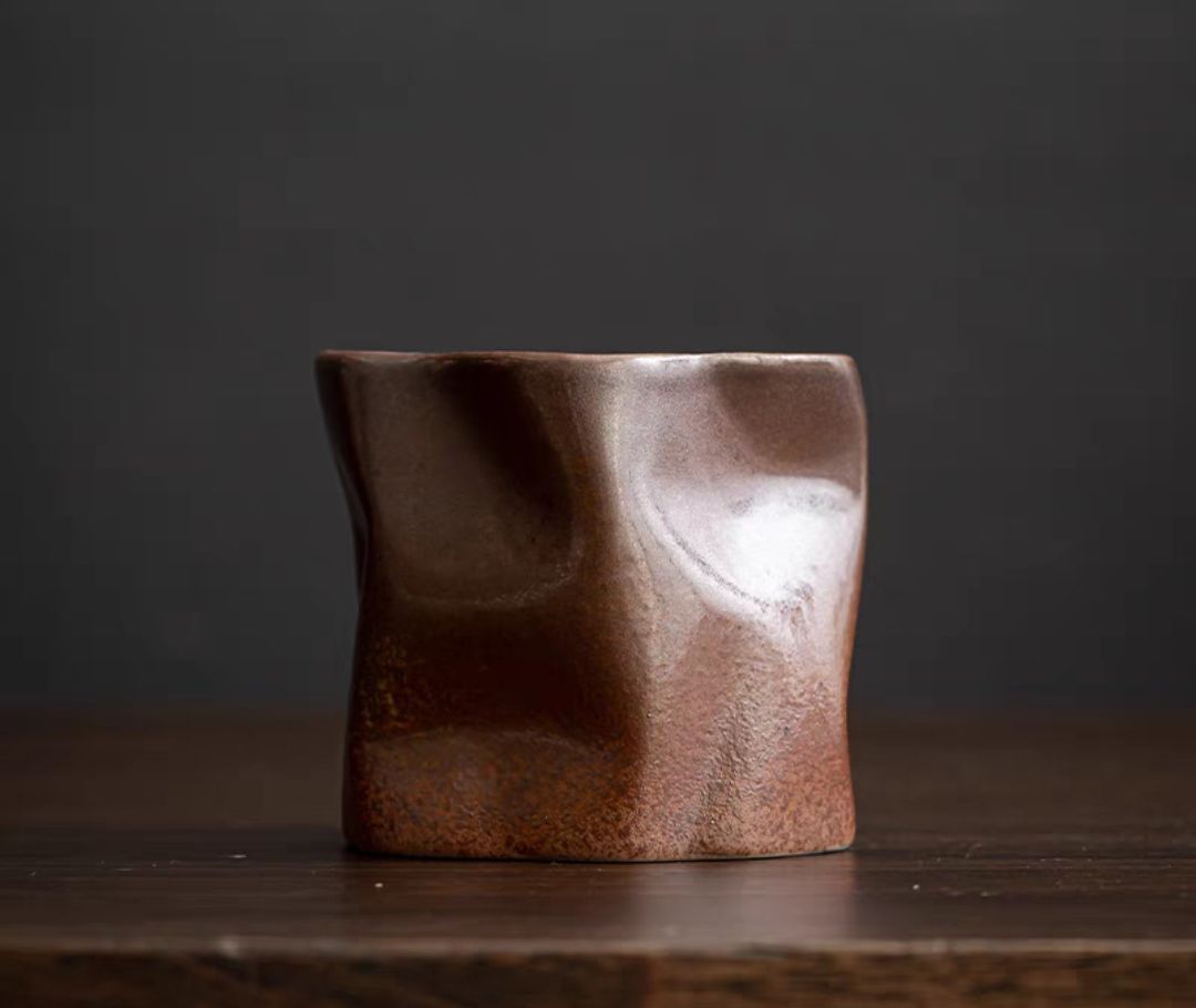 Japanese simple stoneware coffee cup creative kiln mug retro ceramic cup home cup office cup breakfast cup