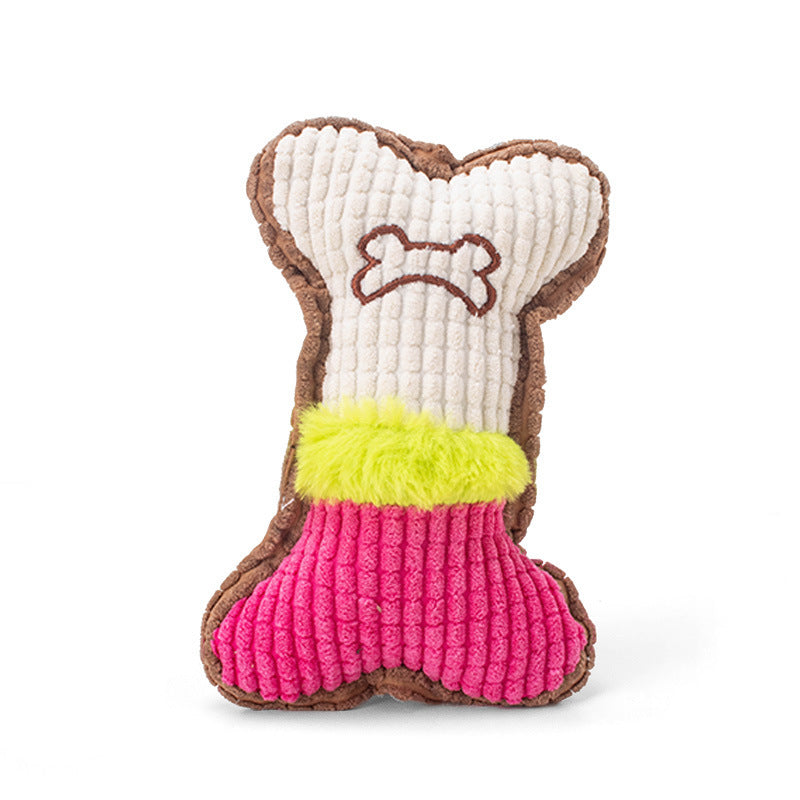 Cross-border new product pet vocal grinding teeth resistant to chewing bones corn plush toy to relieve boredom interactive dog toy