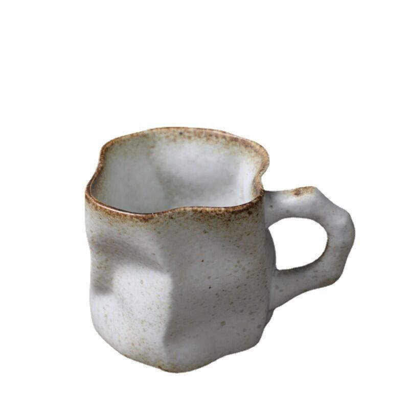 Japanese simple stoneware coffee cup creative kiln mug retro ceramic cup home cup office cup breakfast cup