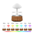 White Noise Rain Humidifier Ultrasonic Atomization Humidification Colorful Mushroom Cloud Cloud Raindrop Night Light Aroma Diffuser
