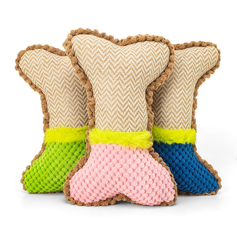 Cross-border new product pet vocal grinding teeth resistant to chewing bones corn plush toy to relieve boredom interactive dog toy