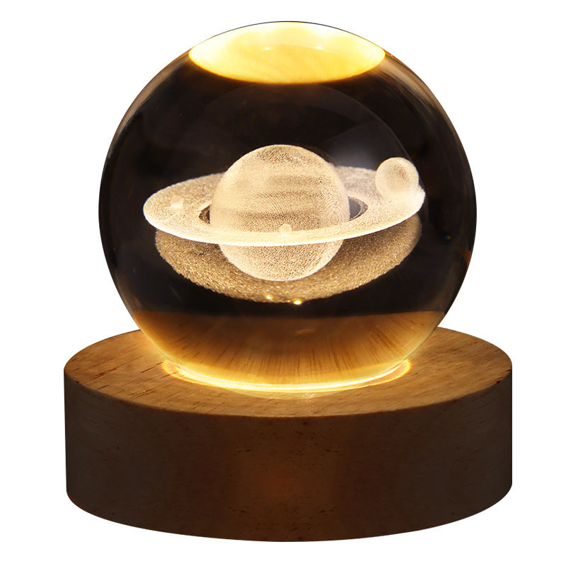 Starry Sky Planet Moon Moon Crystal Ball Projection Night Light Creative Atmosphere Light Small Gifts New Unique Gifts