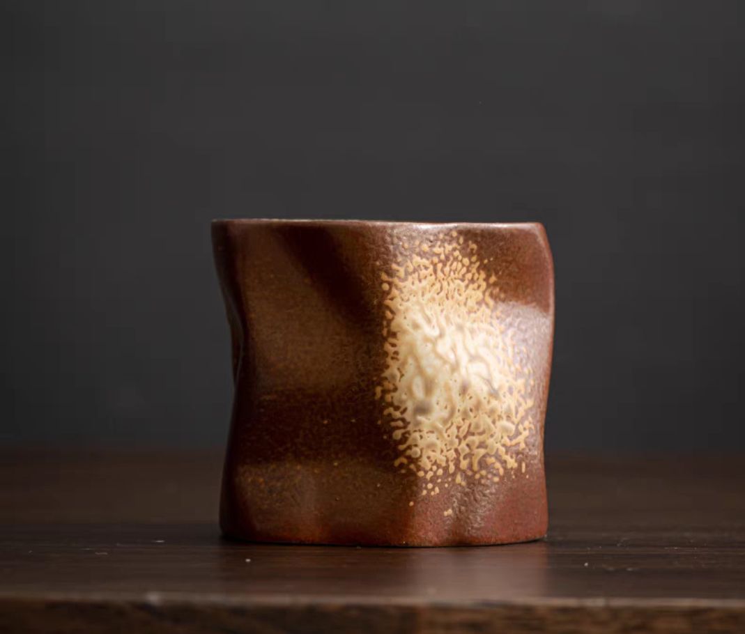 Japanese simple stoneware coffee cup creative kiln mug retro ceramic cup home cup office cup breakfast cup