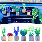 Creative succulent cactus potted car air-conditioning outlet aromatherapy clip car aromatherapy cotton car interior decoration