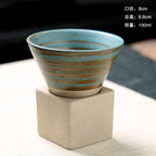 Cooking tea cups around the stove Japanese-style stoneware tea cups cross-border explosive ceramic mugs retro water cups conical coffee cups