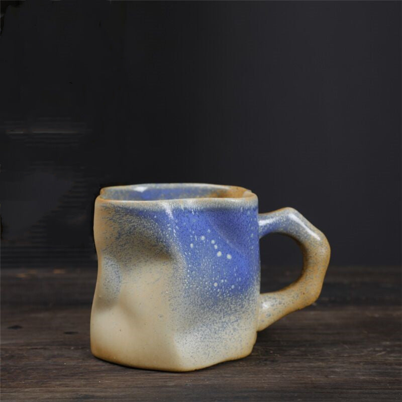 Japanese simple stoneware coffee cup creative kiln mug retro ceramic cup home cup office cup breakfast cup