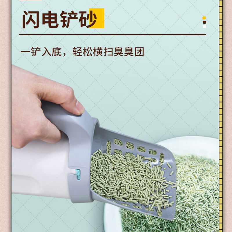 Cross-border cat supplies cat litter scooper trash can portable integrated cat litter scooper cat litter scooper