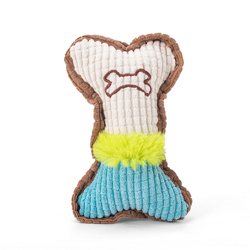 Cross-border new product pet vocal grinding teeth resistant to chewing bones corn plush toy to relieve boredom interactive dog toy