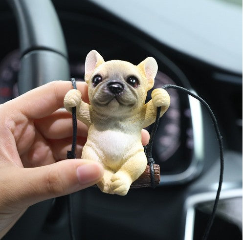 New cute car pendant pendant net red car decoration rearview mirror bulldog aromatherapy cat pendant