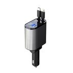 pd30w cross-border metal car charger super fast charging with wire car cigarette lighter adapter car charger wholesale
