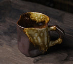 Japanese simple stoneware coffee cup creative kiln mug retro ceramic cup home cup office cup breakfast cup
