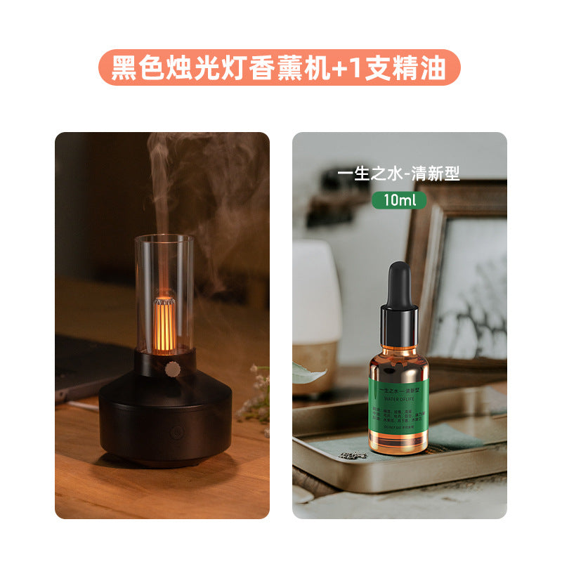 Cross-border new retro candlelight aromatherapy machine humidifier diffuser aromatherapy machine desktop atmosphere light aromatherapy machine wholesale