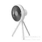 Multifunctional outdoor camping fan household tripod electric fan strong wind portable tent ceiling fan lighting charging