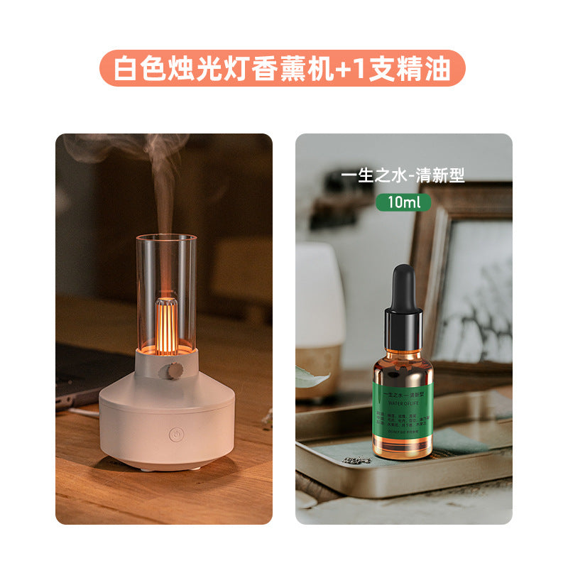 Cross-border new retro candlelight aromatherapy machine humidifier diffuser aromatherapy machine desktop atmosphere light aromatherapy machine wholesale