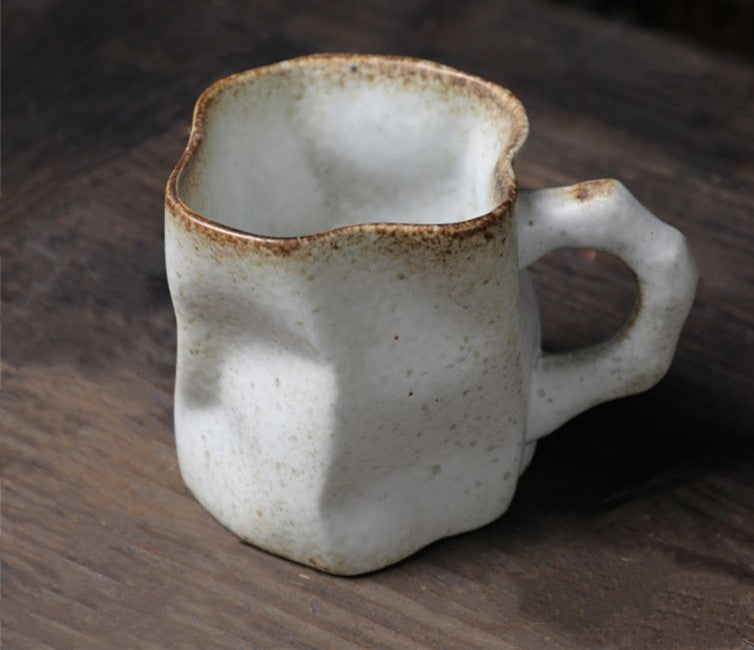Japanese simple stoneware coffee cup creative kiln mug retro ceramic cup home cup office cup breakfast cup