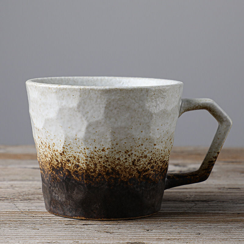 Japanese simple stoneware coffee cup creative kiln mug retro ceramic cup home cup office cup breakfast cup