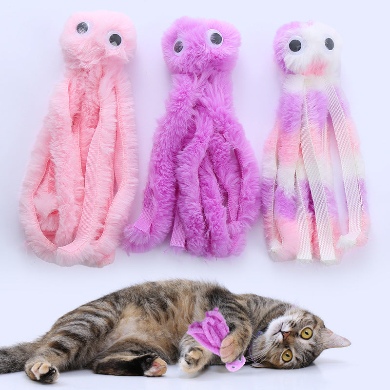Cross-border pet products manufacturer Octopus cat teaser for kittens, cat teething toys, chewing cat toys