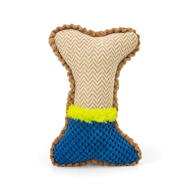 Cross-border new product pet vocal grinding teeth resistant to chewing bones corn plush toy to relieve boredom interactive dog toy