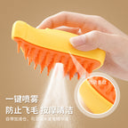 Pet spray massage comb one-click spray anti-flying hair massage bath to remove floating hair one-click spray banana massage brush