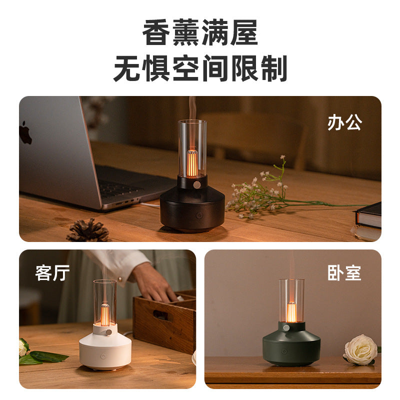 Cross-border new retro candlelight aromatherapy machine humidifier diffuser aromatherapy machine desktop atmosphere light aromatherapy machine wholesale