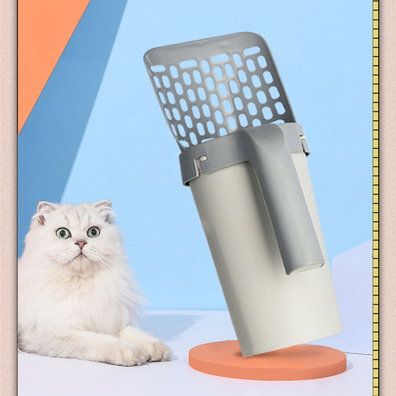 Cross-border cat supplies cat litter scooper trash can portable integrated cat litter scooper cat litter scooper