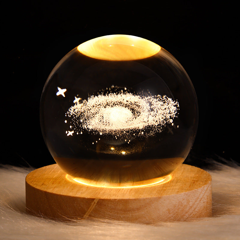 Starry Sky Planet Moon Moon Crystal Ball Projection Night Light Creative Atmosphere Light Small Gifts New Unique Gifts