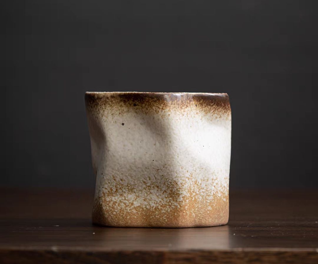 Japanese simple stoneware coffee cup creative kiln mug retro ceramic cup home cup office cup breakfast cup